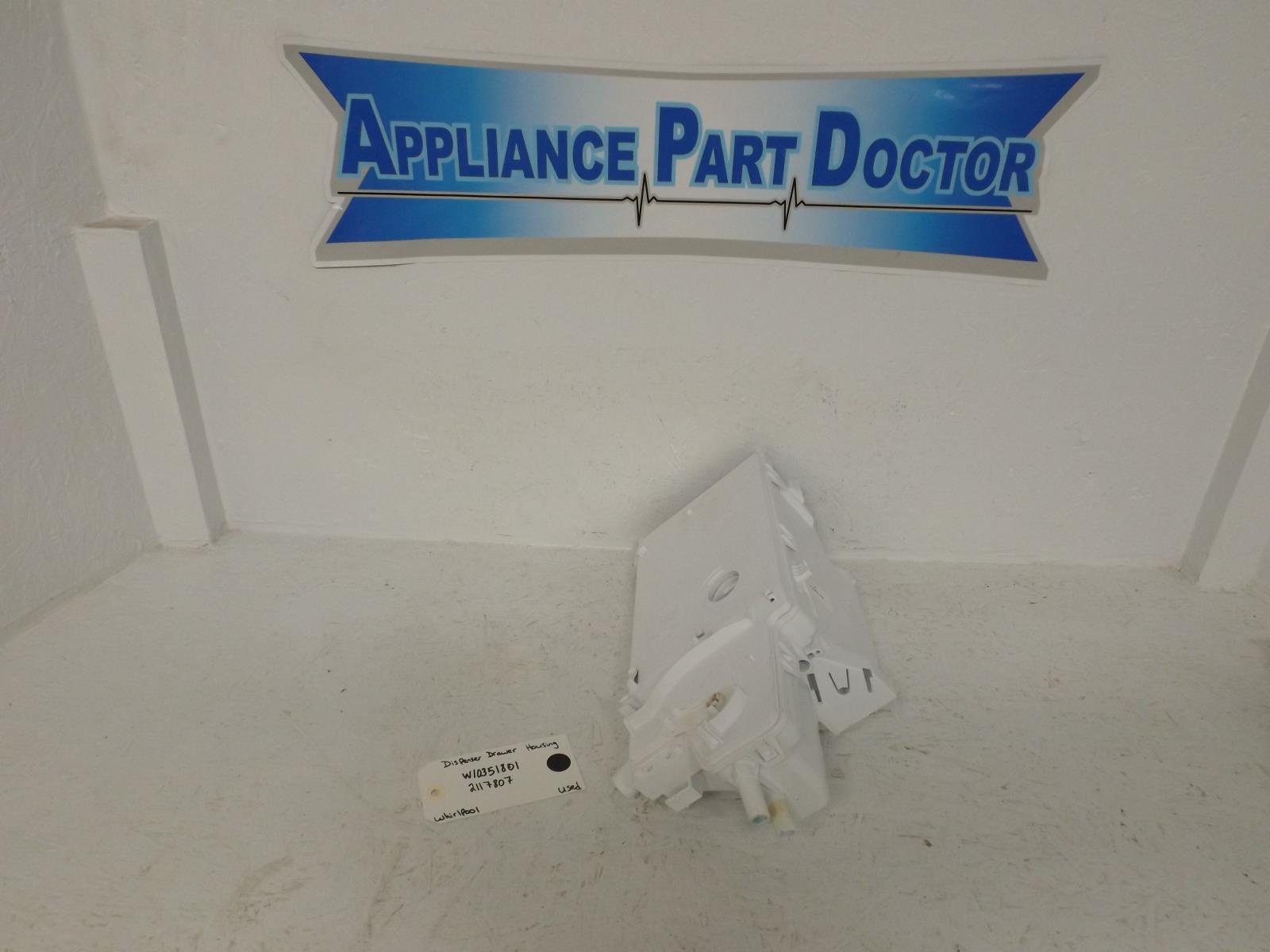 Whirlpool Washer W10351801 2117807 Dispenser Drawer Housing Used Whirlpool Washer W10351801 2117807 Dispenser Drawer Housing Used